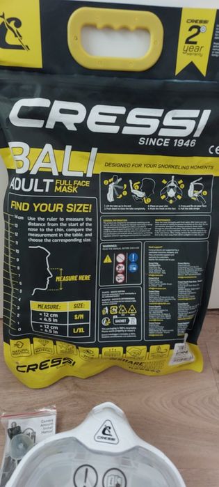 Cressi Bali Full face Mask adulto S/M snorkelling