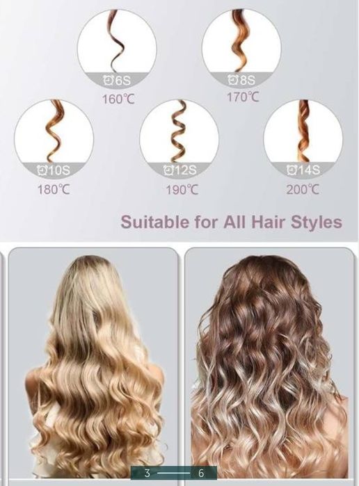 Бездротова плойка стайлер для завивання волосся YaPoY