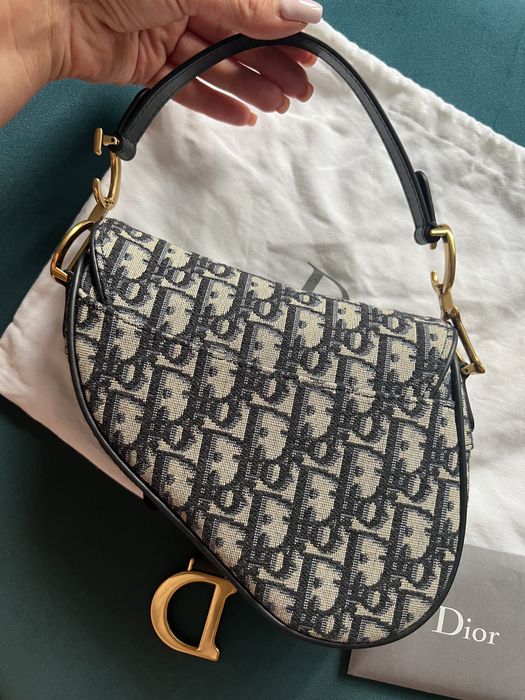 Torba Saddle bag Dior mini oblique monogram