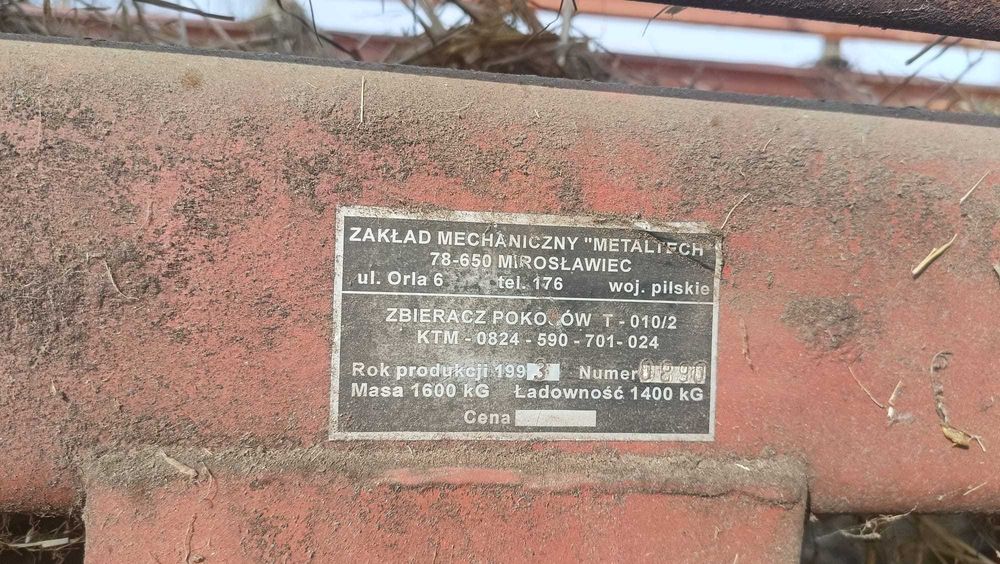 Przyczepa samozbierająca do pokosów