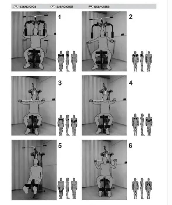 Maquinha musculação multifunções