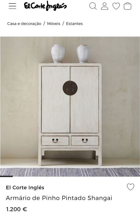 Armário/Estante Shangai madeira estilo balinesa El Corte Inglés