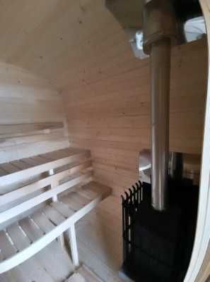 Sauna ogrodowa QUADRO2,35 z beczką do morsowania