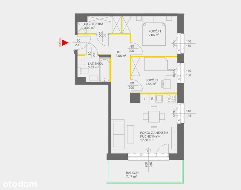Apartment in Warszawa, Grodzisk, Białołęka - Widok 5