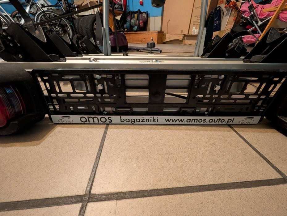 Bagażnik rowerowy na hak platforma Amos Giro 3 odchylany