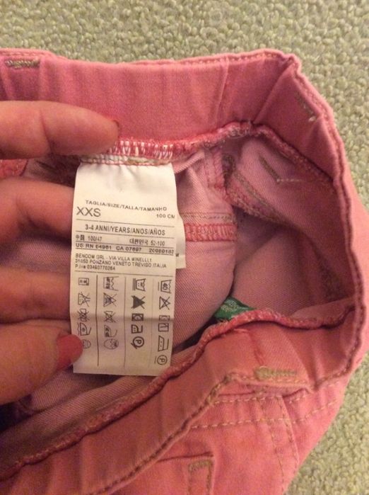 Летние шорты шортики Benetton на девочку 98-104, 3-4 года