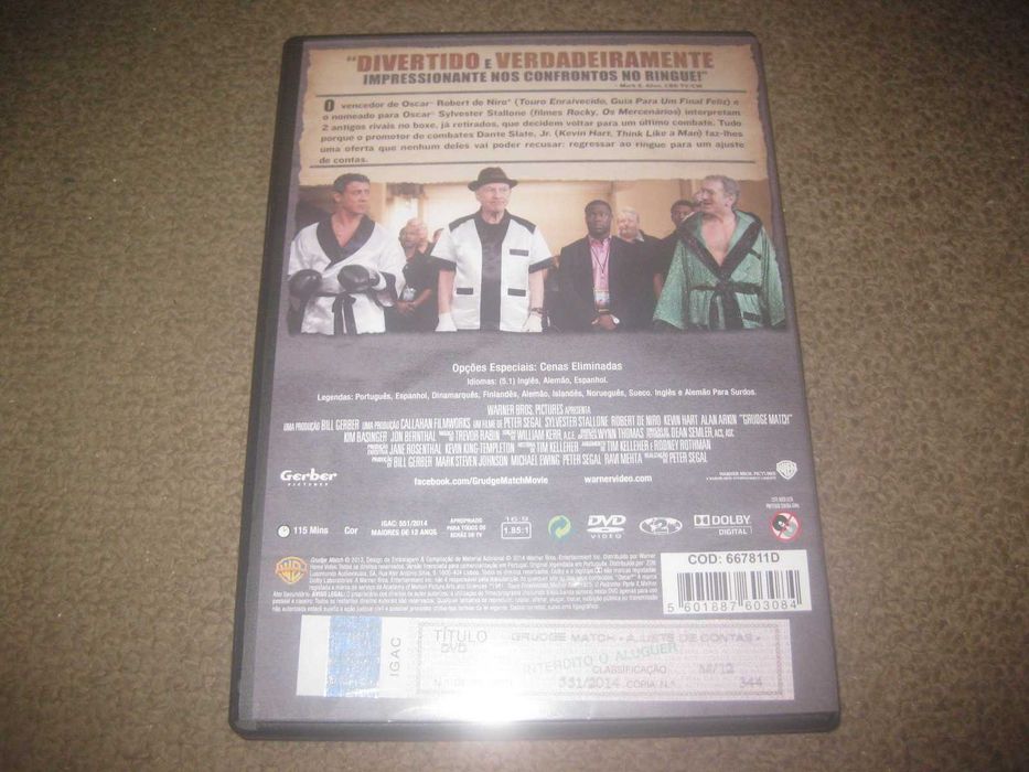 DVD "Grudge Match - Ajuste de Contas" com Sylvester Stallone