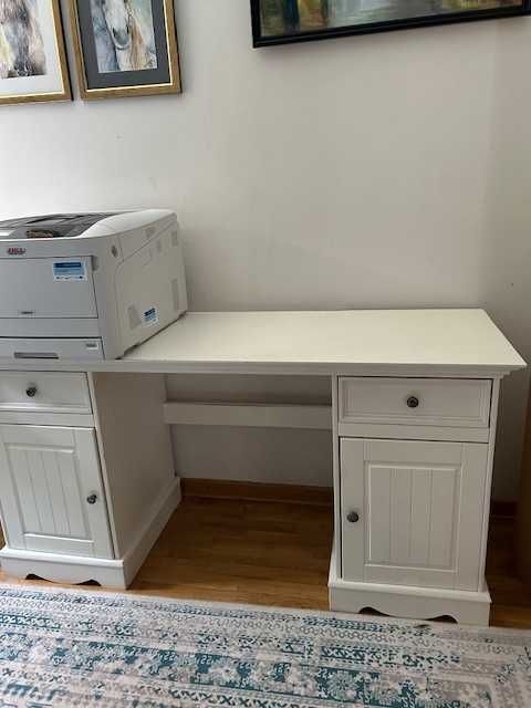 Biurko  w stylu prowansalskim sosnowe Belluno Elegante biały