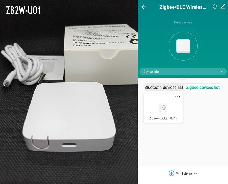 Multi-Mode шлюз Tuya Zigbee, Bluetooth, InfraRed