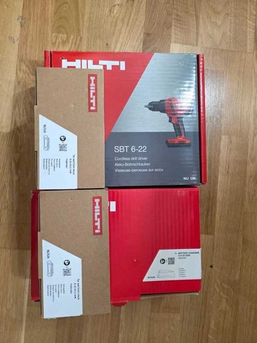 Hilti SBT 6-22 wiertarko-wkrętarka + ładowarka + 2 akumulatory NURON nowe