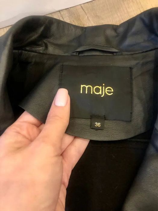 Шкіряна куртка Maje Оригінал