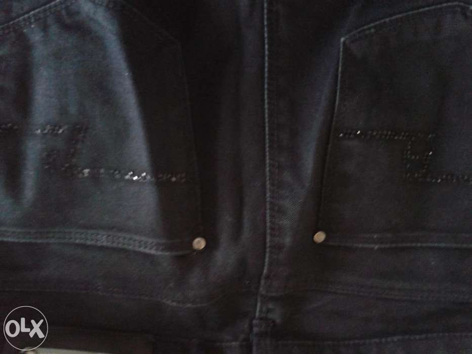 damskie czarne spodnie jeansy ZARA 34