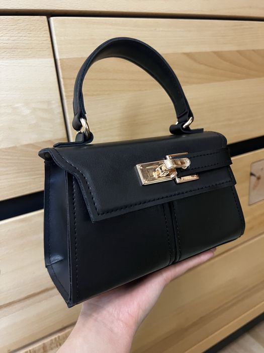 Стильна чорна жіноча сумка / женская сумка