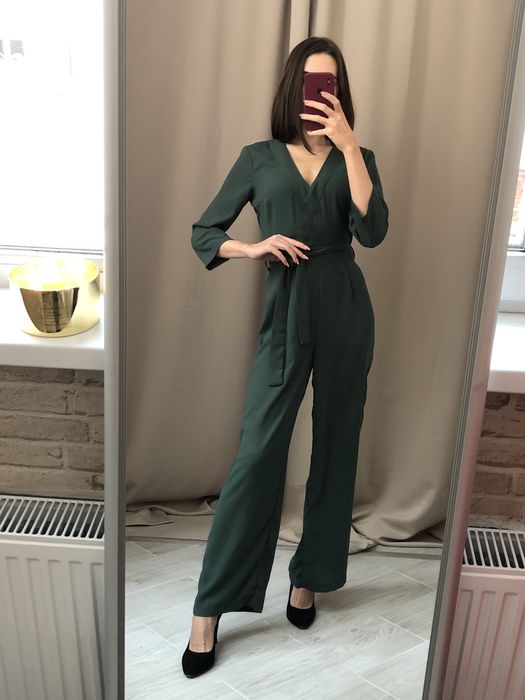 Комбінезон VILA кімоно смарагдовий