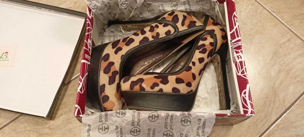 Buty, czółenka damskie na wysokim obcasie