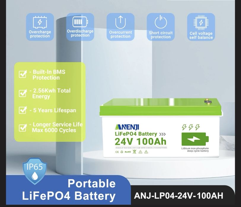 Акумулятор Anenji 24V-100AH-PX
