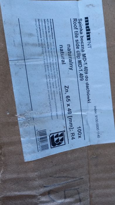 Spinka boczna do dachówki