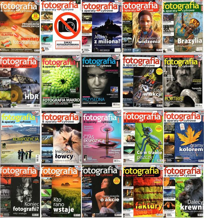 Fotografia & Aparaty Cyfrowe 20 Numerów z roczników 2007 - 2011