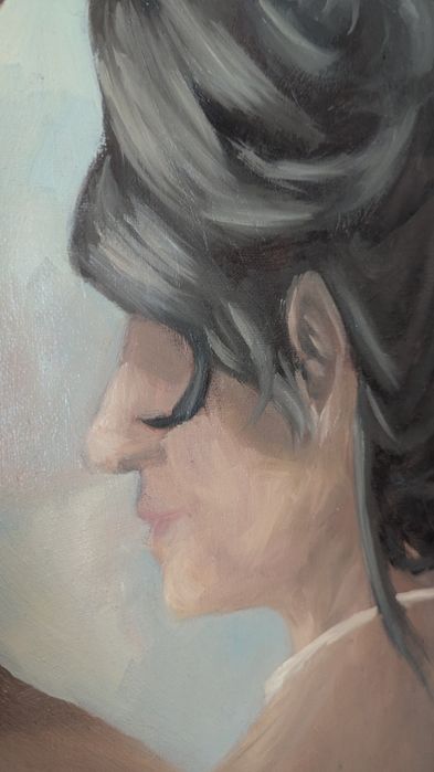 Oil painting on big canvas