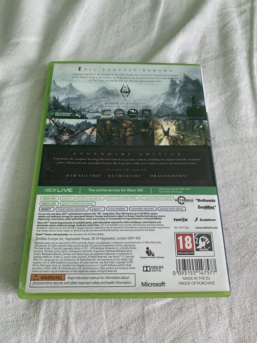Skyrim Legendary Edition Xbox360 (dwie plyty)