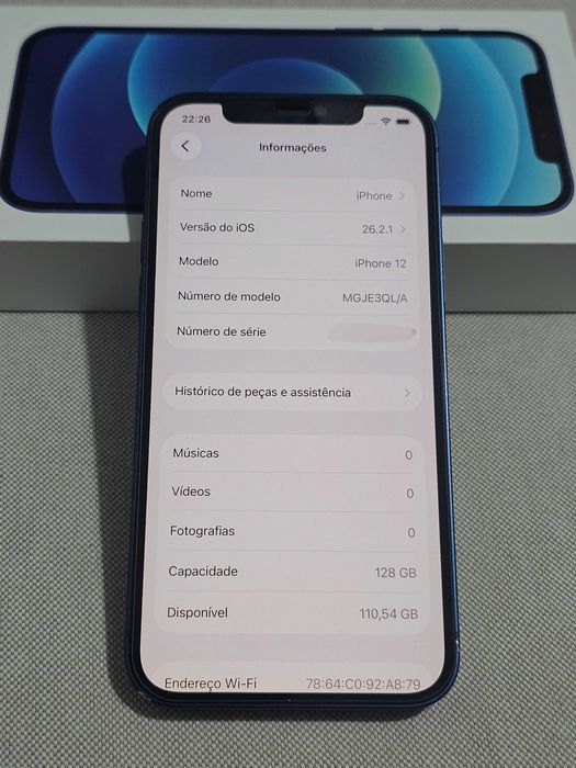 Iphone 12 128Gb. 100% Bateria.  Muito bom