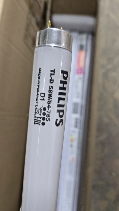 Лампа люминесцентная Philips TL-D 58W/54-765 G13 150см - 50шт бу