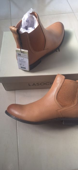 Нові шкіряні жіночі напівчобітки Lasocki