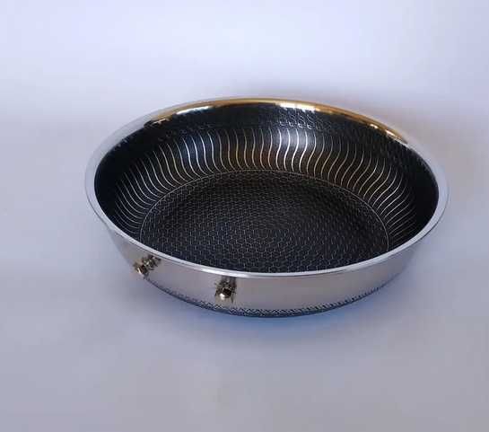 Якісна антипригарна Сковорода 28 см з нержавіючої сталі SUS 316 L