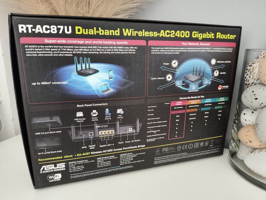 Router Asus + oryginalne pudełko