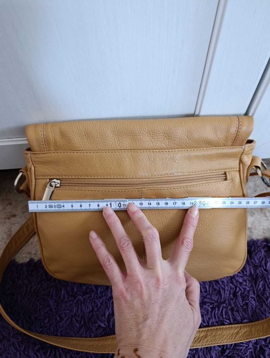 Кожанная сумка через плечо