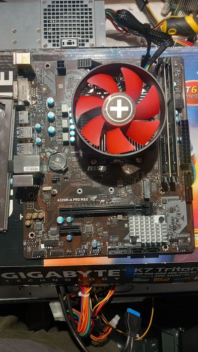 Płyta główna msi a320 pro max + ryzen 5 2400g +8 gb ddr4