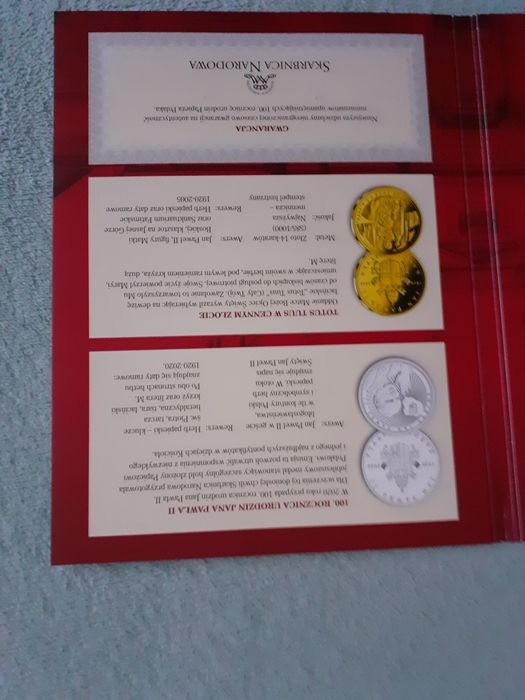 Kolekcja numizmatów z okazji 100 lecia urodzin JP II