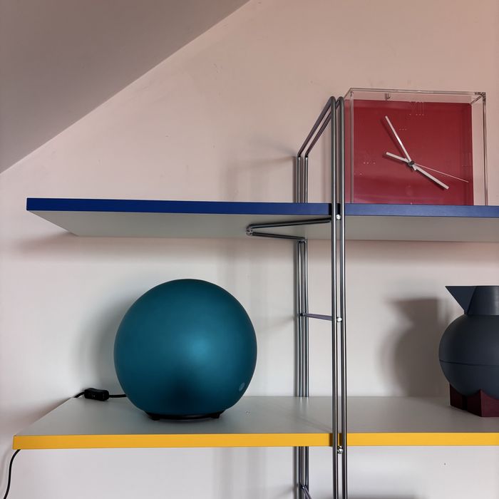 Szklana lampa kula ikea fado lata 2000 turkus