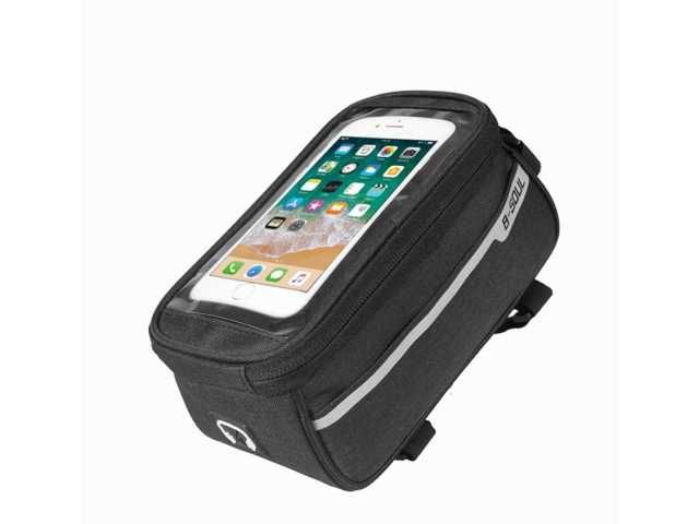 Torba ROWEROWA SAKWA na RAMĘ z Miejscem na TELEFON Wodoodporna 1,5l.