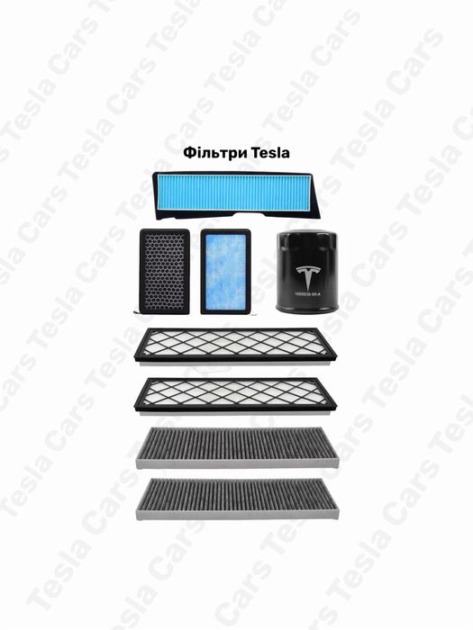 Фільтри повітряні HEPA Tesla Model 3/Y Juniper / Highland 1107681 1813371 1658376 1658375 1107683 1095038 Возлушный, масляный фильтр Tesla Model 3/Y