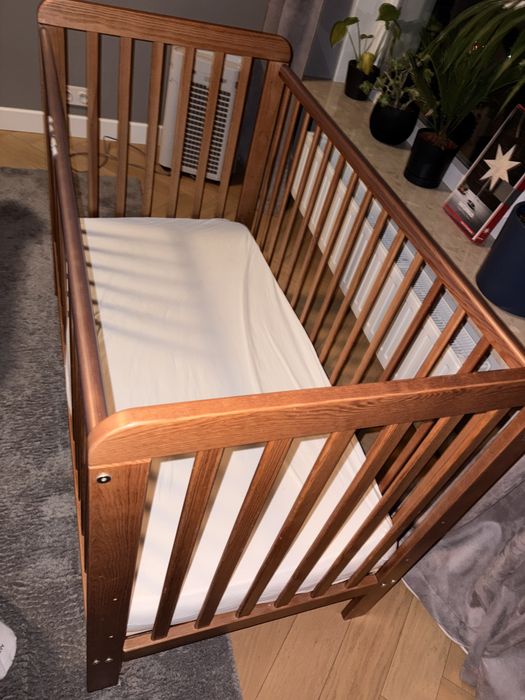 Łóżeczko woodies + materac 120x60