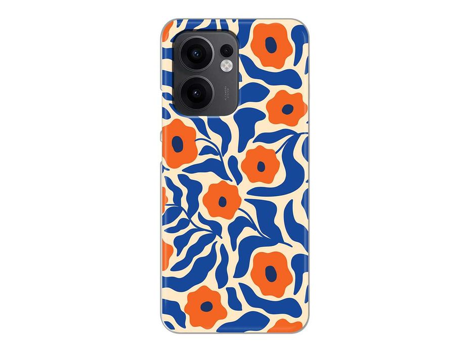Capas silicone Floral Matisse para telemóveis Oppo, flores laranja