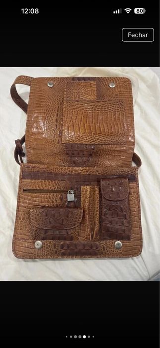 Bolsa de couro genuina