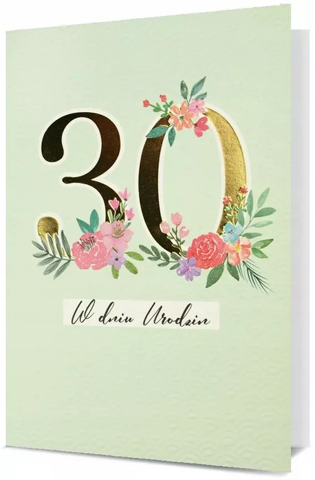 Karnet B6 Urodziny 30. Pan Dragon. Nowy Produkt