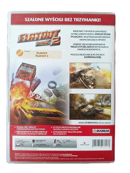 Zestaw gier PC Juiced 2/FlatOut 2 wyścigi gry na komputer PC