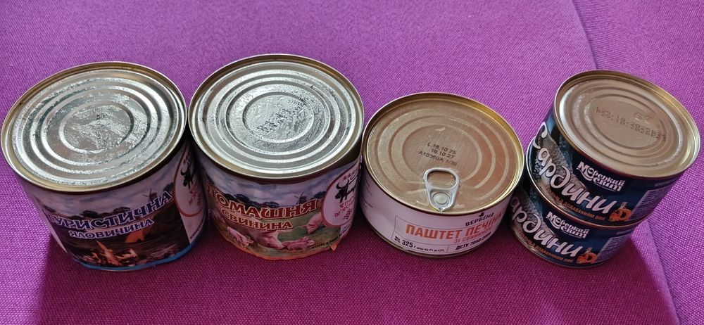 Консерви тушонка, паштет,сардина