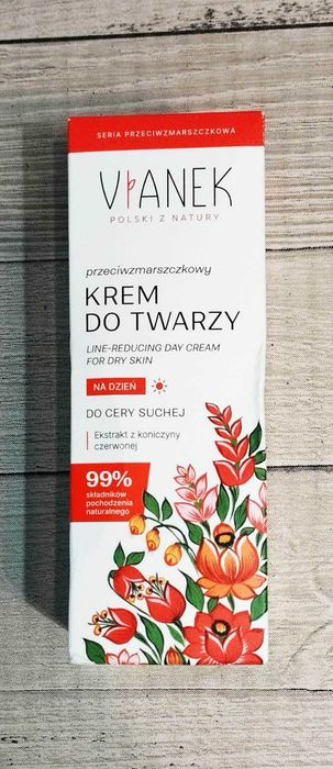 Vianek przeciwzmarszczkowy krem do twarzy na dzień do cery suchej