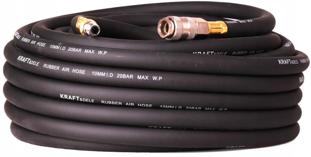 Wąż Pneumatyczny 10x17mm x 10m Kompresora 20 Bar Gumowy Elastyczny