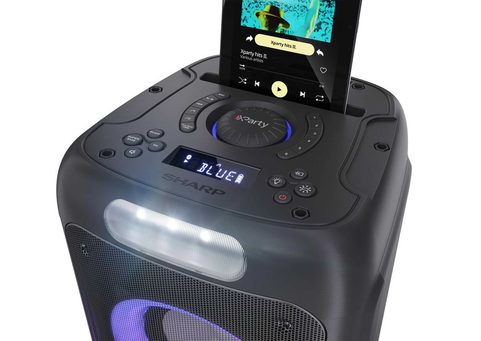 Głośnik Power Audio Sharp PS-949 66W Bluetooth Mikrofon Karaoke Czarny
