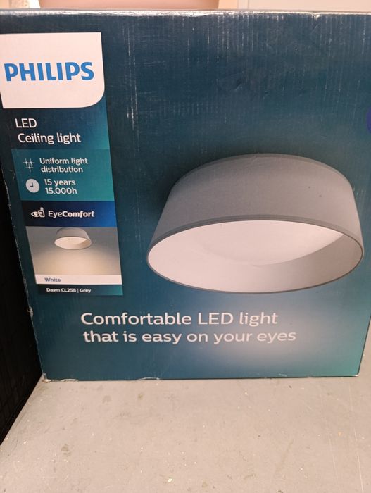 Lampa sufitowa - plafon szary 340mmx340mm - led philips