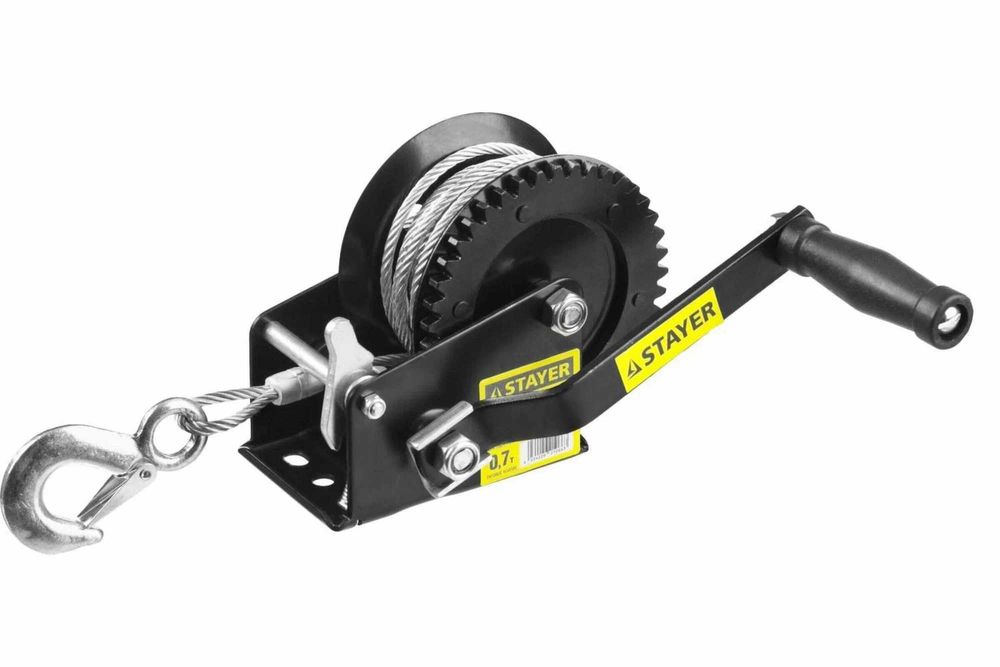 Барабанна лебідка STAYER MASTER 545 кг 10м трос 5мм барабанная лебедка