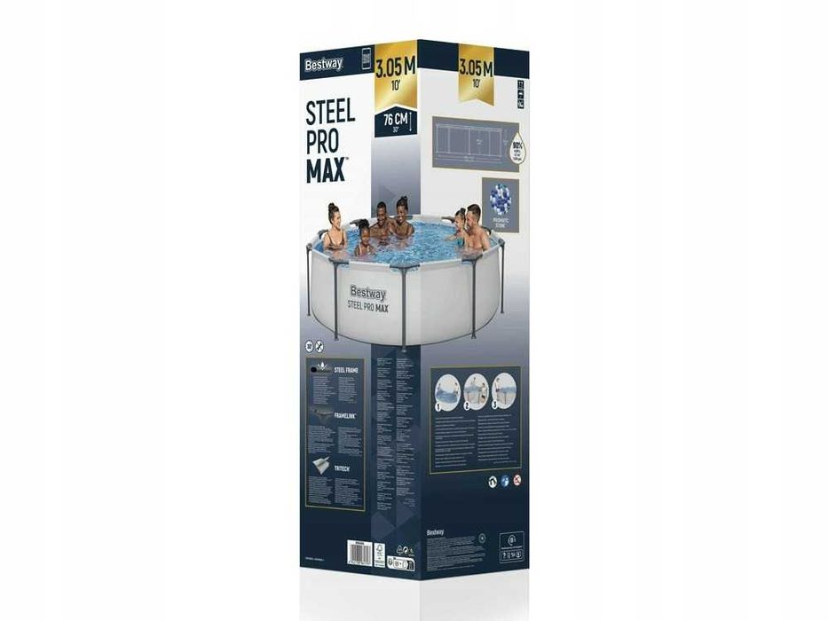 Басейн каркасний Bestway 305x76 см. 4678 л. Новий. Для дому та дачі. Каркасный бассейн