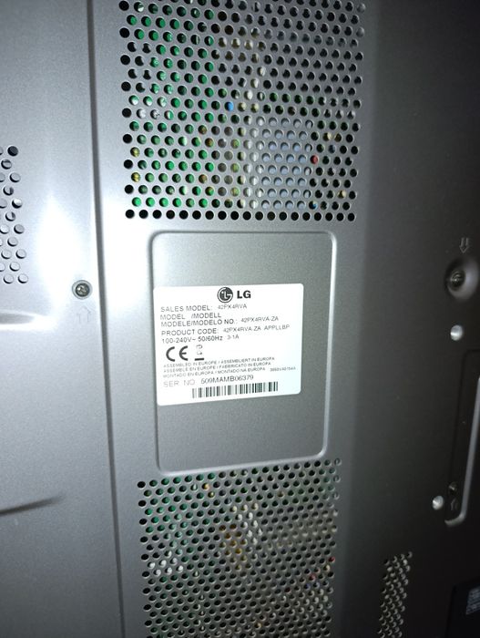 Plasma TV LG 42PX4RVA problema imagem