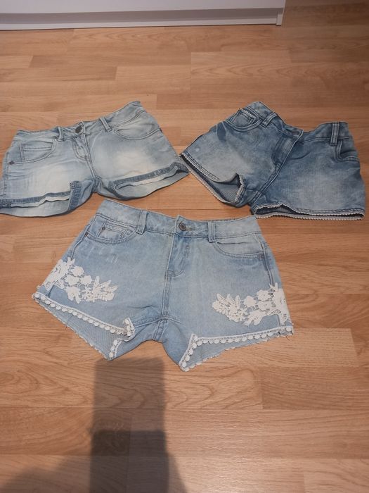 Spodenki jeansowe 146 - 152