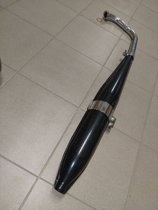 Nowy kpl wydech rura tlumik kolanko wsk 125 b3 jednoramowa pl